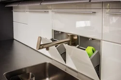 Cabinet on the countertop in the kitchen photo