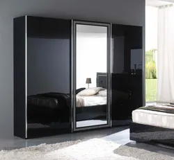 Black wardrobes photo for the bedroom