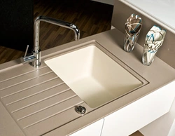 Sink with wing for kitchen photo