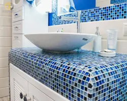 How to lay out a mosaic in the bathroom photo