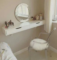 Makeup mirror in the bedroom photo