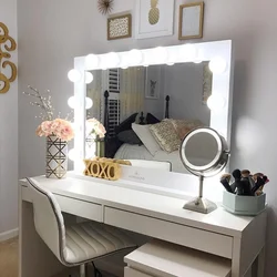 Makeup mirror in the bedroom photo