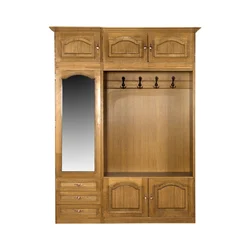 Wardrobe in the hallway made of oak photo