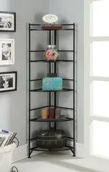 Floor corner shelf for kitchen photo