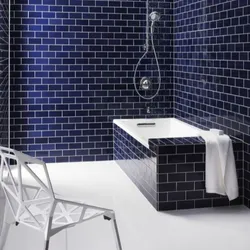 Blue bathroom tiles photo