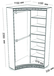 Corner Wardrobe In The Hallway With Depth Photo