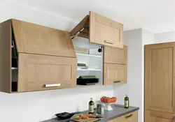 Photo of a kitchen shelf with doors