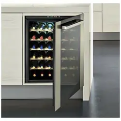 Built-in wine cabinet in the kitchen photo