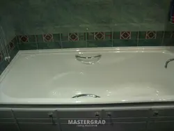 Photo of tile bathtub rim