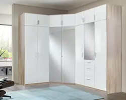 Белые угловые шкафы в прихожую фото