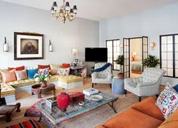 Combination of styles in the living room interior photo