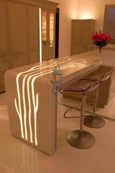 Tables with lighting for the kitchen photo