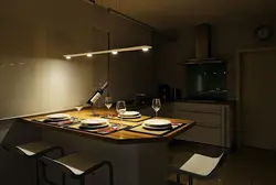 Tables with lighting for the kitchen photo
