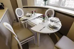 Овальный стол на маленькую кухню фото