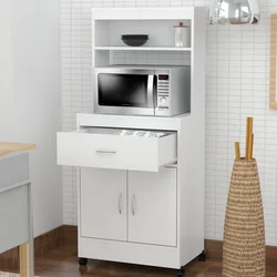 Buffet with microwave in the kitchen photo