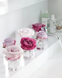 Аксессуары для ванной с цветами фото