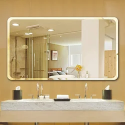Hanging mirrors for the bathroom photo