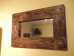 Зеркало для прихожей из дерева фото