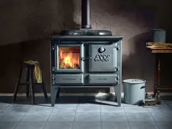 Wood-Burning Kitchen Stove Photo