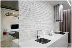 White Brick Tiles For Kitchen Photo