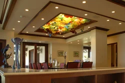 Photo of glass ceiling in the kitchen