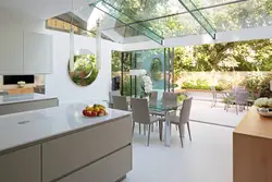 Photo of glass ceiling in the kitchen