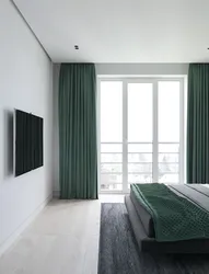 Шторы для серо зеленой спальни фото