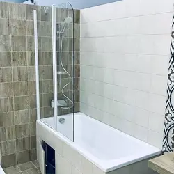 Шторка из плитки в ванной фото