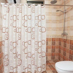 Tile curtain in the bathroom photo