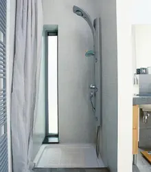 Tile Curtain In The Bathroom Photo
