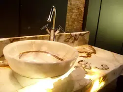 Ракавіны з мармуру для ваннай фота