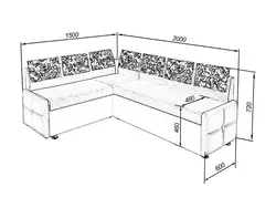 Размеры кухонного уголка для кухни фото
