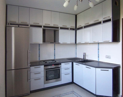 White corner kitchens with photo dimensions