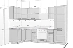 Белые кухни угловые с размерами фото