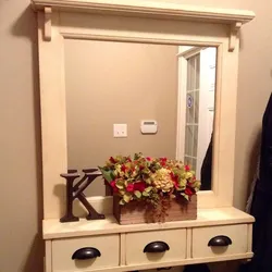 Mirror with drawers in the hallway photo