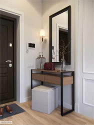 Mirror with drawers in the hallway photo