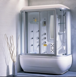 Shower cabins with bathtub rectangular photos