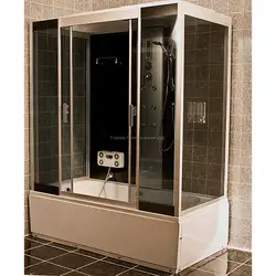 Shower cabins with bathtub rectangular photos