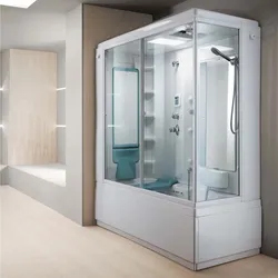 Küvet düzbucaqlı fotoşəkilləri olan duş kabinləri