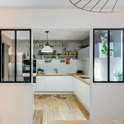 Living Room And Kitchen Behind Glass Photo