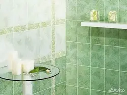 Bathroom tiles photo green marble