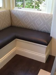 Corner narrow sofas for the kitchen photo
