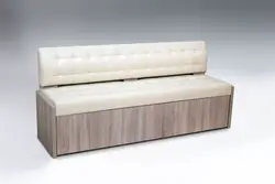 Narrow sofa with sleeping place photo