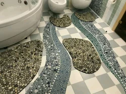 Tile rug in the bathroom photo