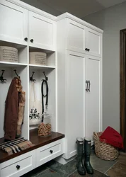 Hallway wardrobe with hooks photo
