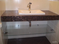 Photo of plasterboard bathroom countertops