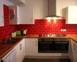 Серая Кухня С Красным Фартуком Фото