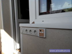Sockets by the window in the kitchen photo