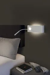 Sconce in the bedroom with a switch photo