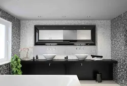 Black Panels In The Bathroom Photo
